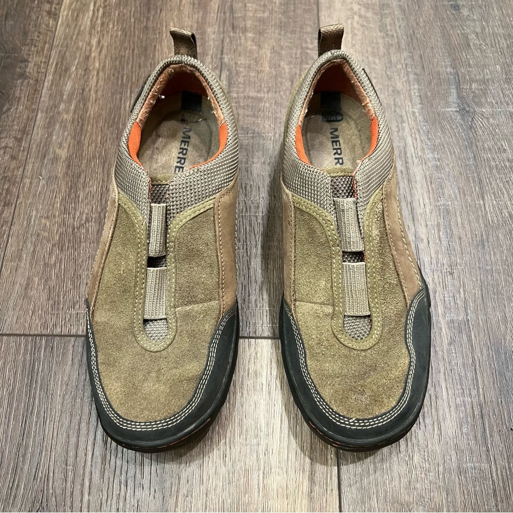 Merrell Mimosa Kangaroo Brown Slip On Hiking Outdoor Comfort Shoes Womens 7.5